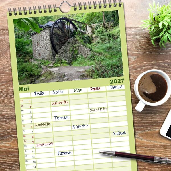 Produktbild: Familienplaner 2027 - Sehnsucht Bretagne mit 5 Spalten (Wandkalender, 21 x 45 cm) CALVENDO