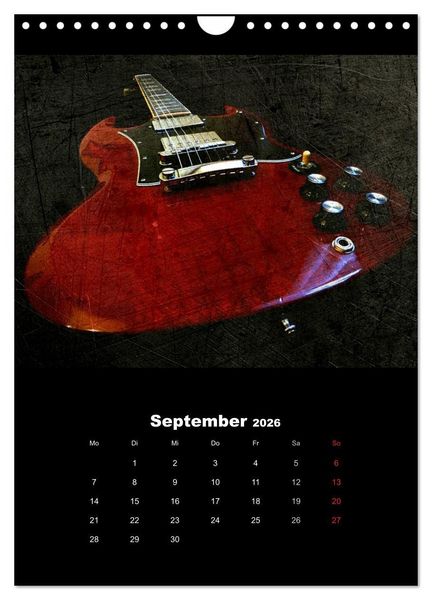 Produktbild: Vintage Gitarren (Wandkalender 2026 DIN A4 hoch), CALVENDO Monatskalender