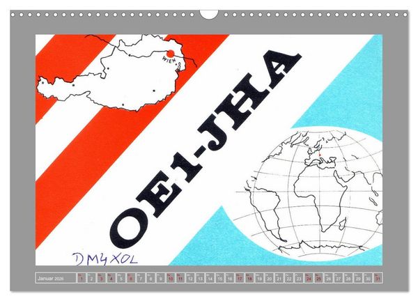 Produktbild: Austria calling - Amateurfunk in &Ouml;sterreich (Wandkalender 2026 DIN A3 quer), CALVENDO Monatskalender