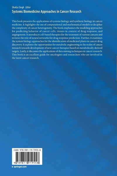 Produktbild: Systems Biomedicine Approaches in Cancer Research