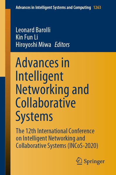 Produktbild: Advances in Intelligent Networking and Collaborative Systems