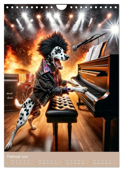 Produktbild: Rockstar Dalmatiner (Wandkalender 2026 DIN A4 hoch), CALVENDO Monatskalender