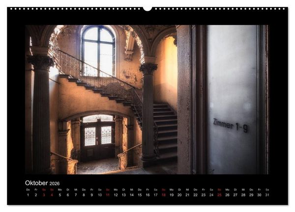 Produktbild: Lost Places - vergessene orte vergessener glanz (Wandkalender 2026 DIN A2 quer), CALVENDO Monatskalender