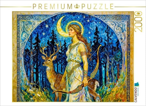 CALVENDO Puzzle Artemis - Göttin der Jagd | 2000 Teile Lege-Größe 90x67cm Foto-Puzzle für glückliche Stunden