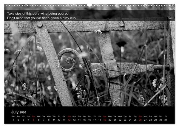 Produktbild: Through the Gate with Rumi (High Quality Premium Wall Calendar 2026 DIN A2 landscape),CALVENDO 12 Month Wall Calendar
