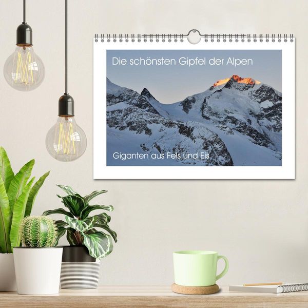 Produktbild: Die sch&ouml;nsten Gipfel der Alpen - Giganten aus Fels und Eis (Wandkalender 2026 DIN A4 quer), CALVENDO Monatskalender