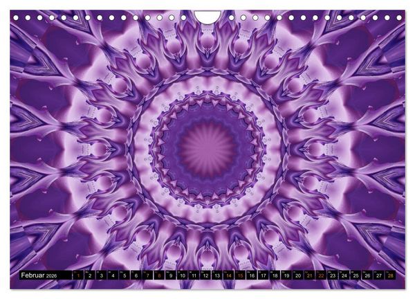 Produktbild: Energie - Mandalas, Spiritualit&auml;t durch die Farbe Lila (Wandkalender 2026 DIN A4 quer), CALVENDO Monatskalender