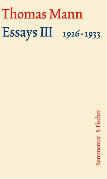 Produktbild: Essays III 1926&ndash;1933