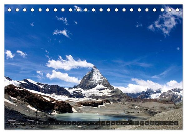 Produktbild: Alpen live - Rund um das Matterhorn (Tischkalender 2026 DIN A5 quer), CALVENDO Monatskalender