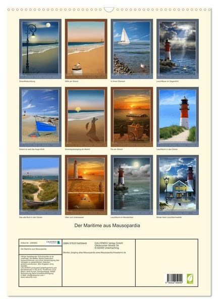 Produktbild: Der Maritime aus Mausopardia (Wandkalender 2026 DIN A2 hoch), CALVENDO Monatskalender