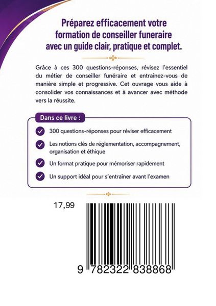 Produktbild: Conseiller fun&eacute;raire - 300 questions r&eacute;ponses