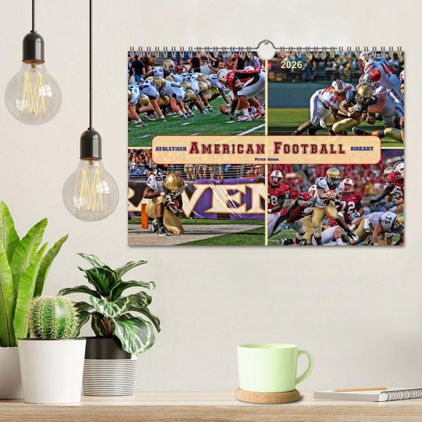Produktbild: American Football - athletisch und riskant (Wandkalender 2026 DIN A4 quer), CALVENDO Monatskalender