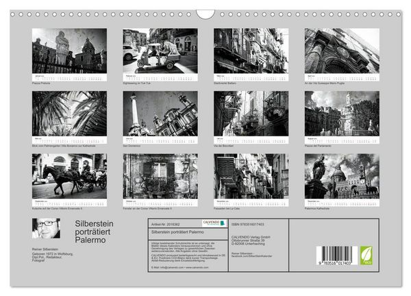 Produktbild: Silberstein portr&auml;tiert Palermo (Wandkalender 2026 DIN A3 quer), CALVENDO Monatskalender