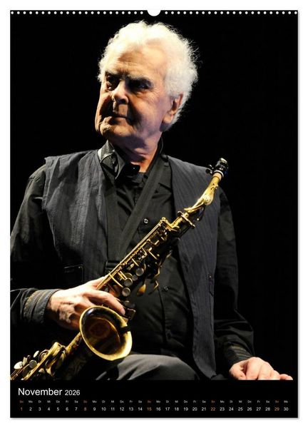 Produktbild: Jazz Saxophonisten 2026 (Wandkalender 2026 DIN A2 hoch), CALVENDO Monatskalender
