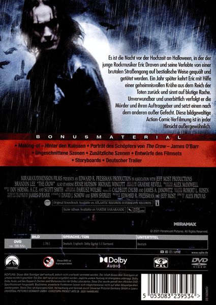Produktbild: The Crow - Die Kr&auml;he