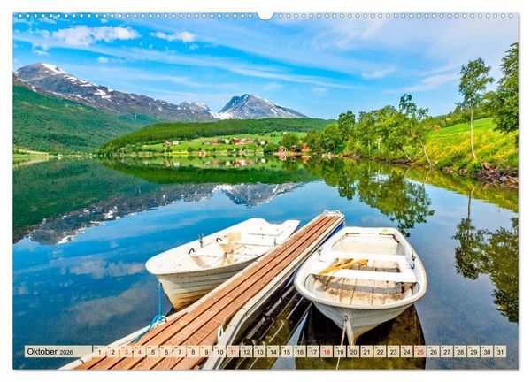 Produktbild: K&ouml;nigsroute Norwegens (hochwertiger Premium Wandkalender 2026 DIN A2 quer), Kunstdruck in Hochglanz