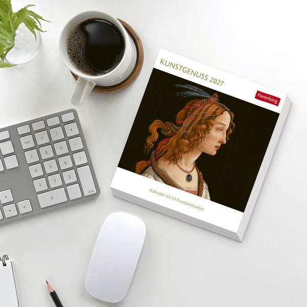 Produktbild: Kunstgenuss Postkartenkalender 2027 - Kalender mit 53 Kunstpostkarten
