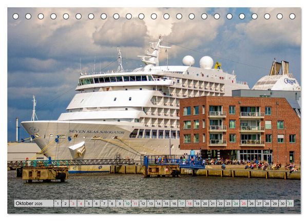 Produktbild: Hansestadt Wismar - Hafenimpressionen (Tischkalender 2026 DIN A5 quer), CALVENDO Monatskalender