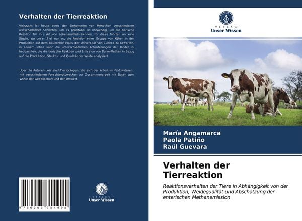 Verhalten der Tierreaktion, Taschenbuch von María Angamarca , Paola Patiño , Raúl Guevara, Verlag Unser Wissen, 9786203754995