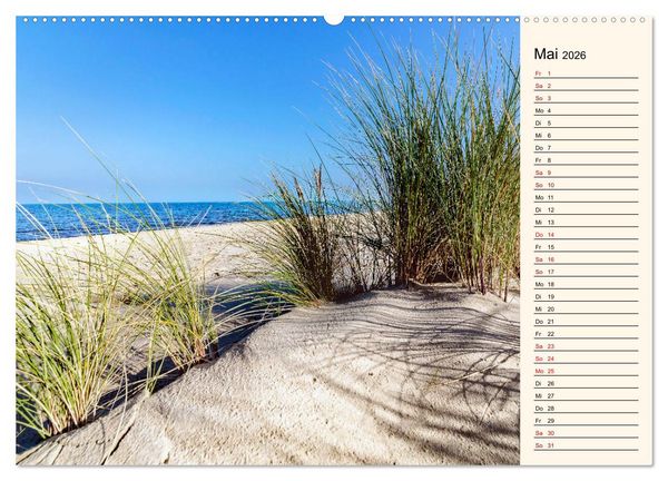Produktbild: Langeoog Geburtstagskalender (Wandkalender 2026 DIN A2 quer), CALVENDO Monatskalender