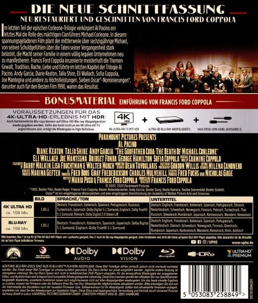 Der Pate - Epilog: Der Tod von Michael Corleone (+ Blu-ray)