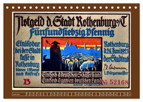Produktbild: Gru&szlig; aus Rothenburg ob der Tauber (Tischkalender 2026 DIN A5 quer), CALVENDO Monatskalender