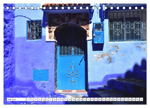 Produktbild: Chefchaouen - Blue Details (Tischkalender 2026 DIN A5 quer), CALVENDO Monatskalender