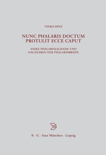 Produktbild: Nunc Phalaris doctum protulit ecce caput
