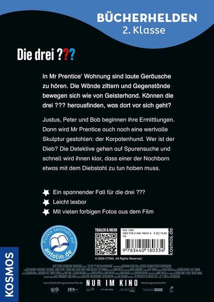 Die drei ??? Erstlese-Buch zum Film, 2. Klasse, und der Karpatenhund