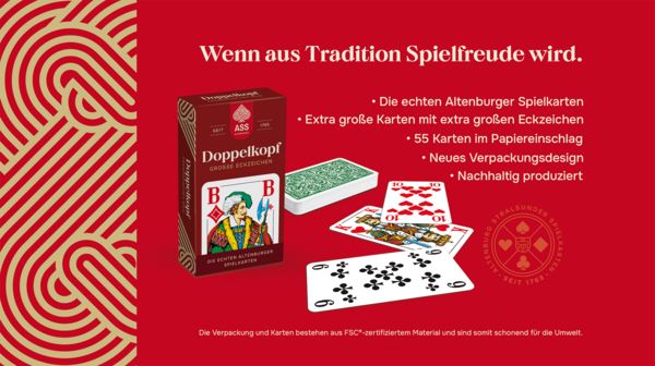 Produktbild: Doppelkopf gro&szlig;e Eckzeichen franz&ouml;sisches Bild NEU