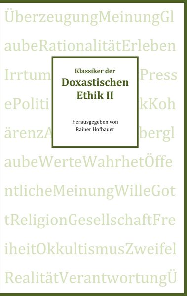 Produktbild: Klassiker der Doxastischen Ethik II