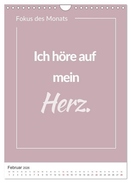 Produktbild: Achtsamkeitskalender: Mehr Achtsamkeit im Alltag mit dem Fokus des Monats (Wandkalender 2026 DIN A4 hoch), CALVENDO Monatskalender