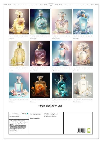 Produktbild: Parfum Eleganz im Glas (Wandkalender 2026 DIN A2 hoch), CALVENDO Monatskalender