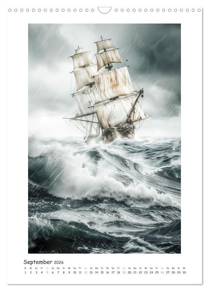Produktbild: Segelnde Sch&ouml;nheit (Wandkalender 2026 DIN A3 hoch), CALVENDO Monatskalender