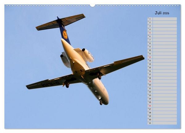 Produktbild: Flugzeuge &ndash; Starts und Landeanfl&uuml;ge Geburtstagsplaner (hochwertiger Premium Wandkalender 2026 DIN A2 quer), Kunstdruck in Hochglanz