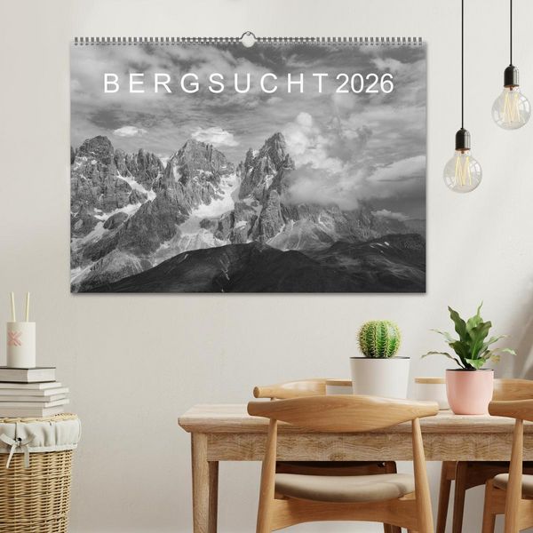 Produktbild: Bergsucht 2026 (Wandkalender 2026 DIN A2 quer), CALVENDO Monatskalender