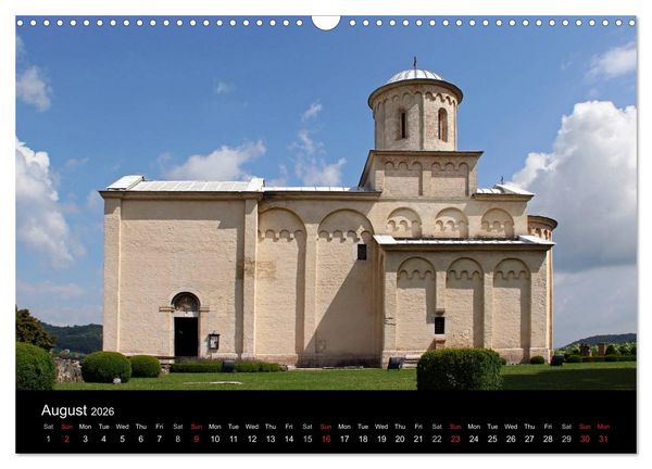 Produktbild: Monuments of Serbia 2026 (Wall Calendar 2026 DIN A3 landscape), CALVENDO 12 Month Wall Calendar