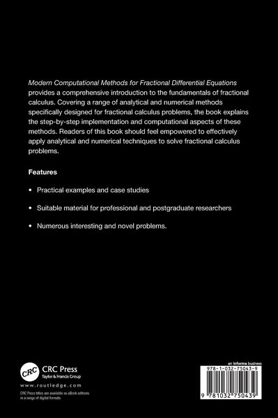 Produktbild: Modern Computational Methods for Fractional Differential Equations