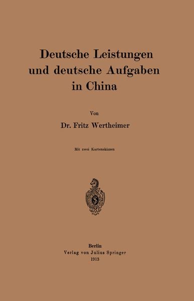 Produktbild: Deutsche Leistungen und deutsche Aufgaben in China