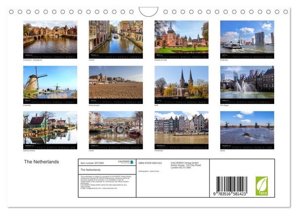 Produktbild: The Netherlands (Wall Calendar 2026 DIN A4 landscape), CALVENDO 12 Month Wall Calendar