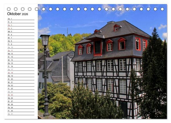 Produktbild: Eine Perle in der Eifel - Monschau (Tischkalender 2026 DIN A5 quer), CALVENDO Monatskalender