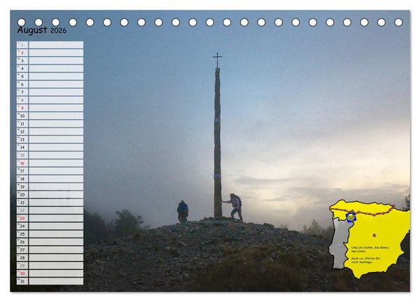 Produktbild: Der Jakobsweg von seinen sch&ouml;nsten Seiten! (Tischkalender 2026 DIN A5 quer), CALVENDO Monatskalender