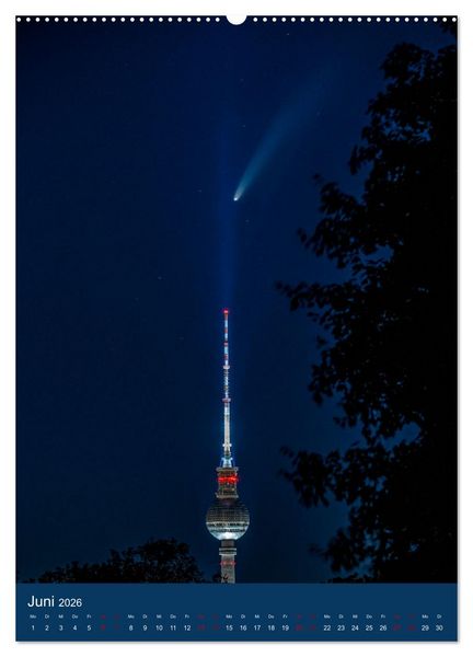 Produktbild: Berliner Fernsehturm - Magische Momente (hochwertiger Premium Wandkalender 2026 DIN A2 hoch), Kunstdruck in Hochglanz