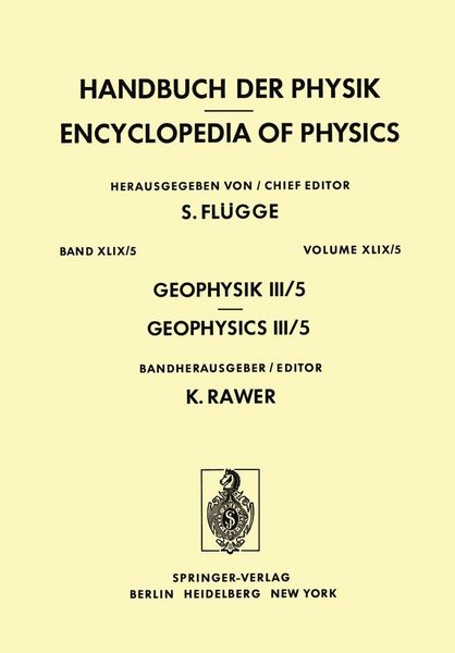 Produktbild: Geophysik III / Geophysics III