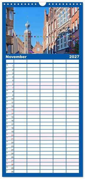 Produktbild: Familienplaner 2027 - Venlo mit 5 Spalten (Wandkalender, 21 x 45 cm) CALVENDO