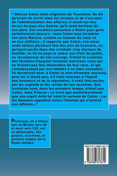 Produktbild: Vie de Marcus Caton