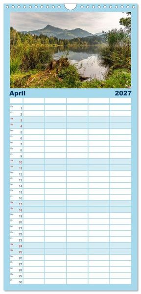 Produktbild: Familienplaner 2027 - Seen in &Ouml;sterreich mit 5 Spalten (Wandkalender, 21 x 45 cm) CALVENDO