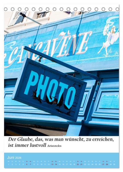 Produktbild: Die Farben blau (Tischkalender 2026 DIN A5 hoch), CALVENDO Monatskalender