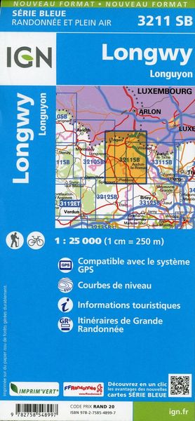 Produktbild: Longwy. Longuyon 1:25 000