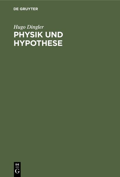 Produktbild: Physik und Hypothese